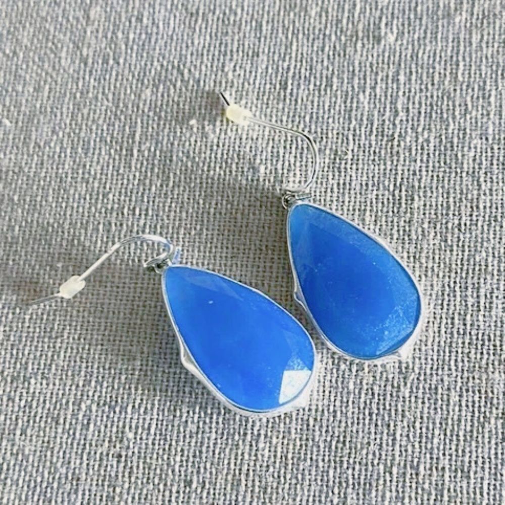 🔥 50% OFF LIST | Stella & Dot Blue Teardrop Sentiment Stone Earrings